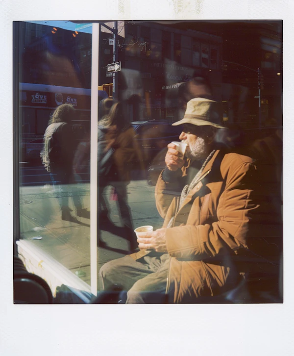 Reflective Cafe Contemplation
