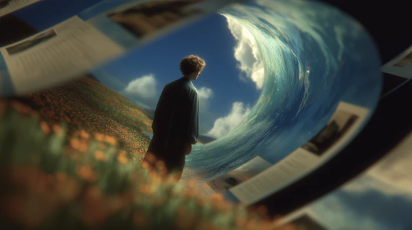 Surreal Wave Scene
