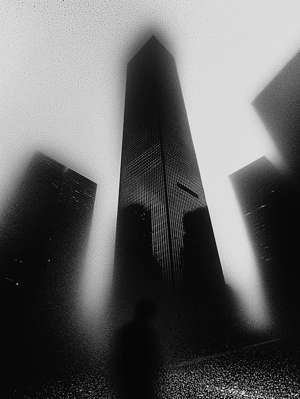 Misty Skyscraper Solitude