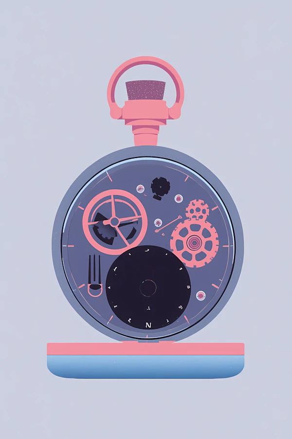 Abstract Pocket Watch