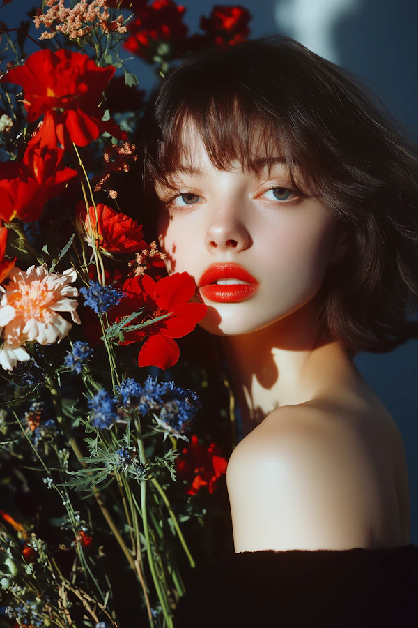 Elegant Floral Portrait