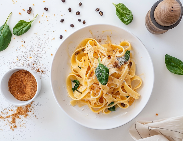 Elegantly Plated Fettuccine Pasta