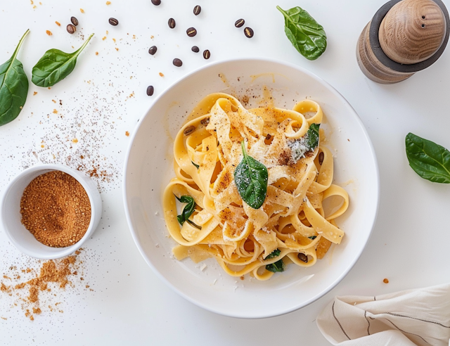 Elegantly Plated Fettuccine Pasta