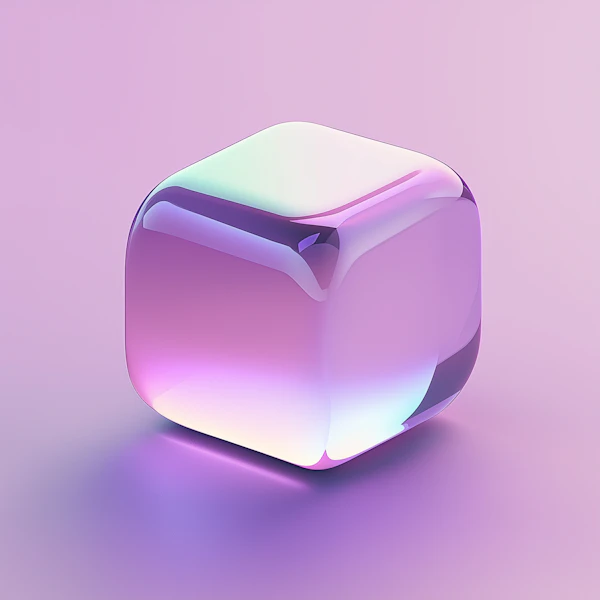Glossy Gradient Cube