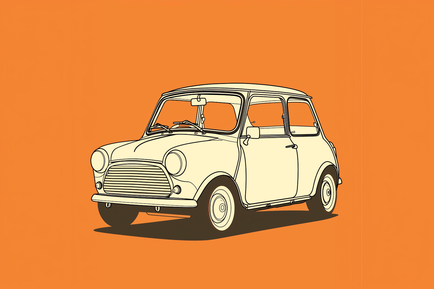 Stylized Mini Cooper Illustration