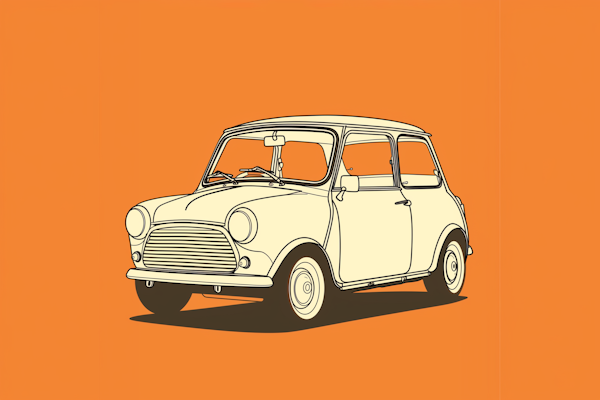 Stylized Mini Cooper Illustration