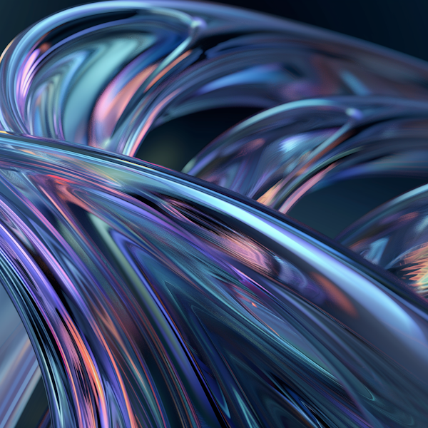 Iridescent Abstract Swirl