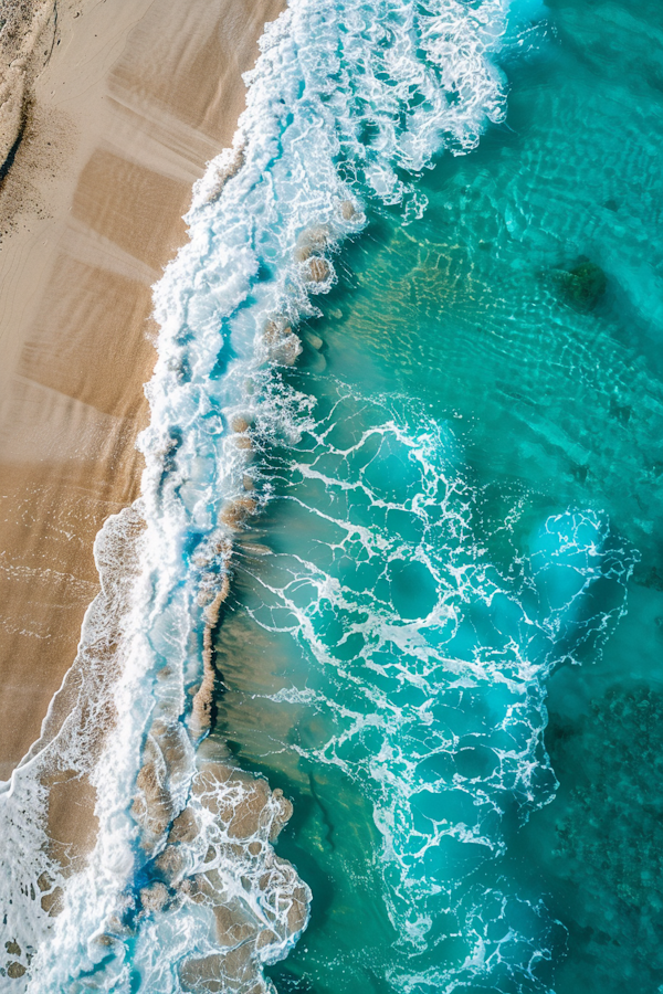 Aerial View of Untouched Beach