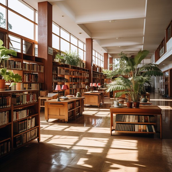 Tranquil Scholar's Haven Library