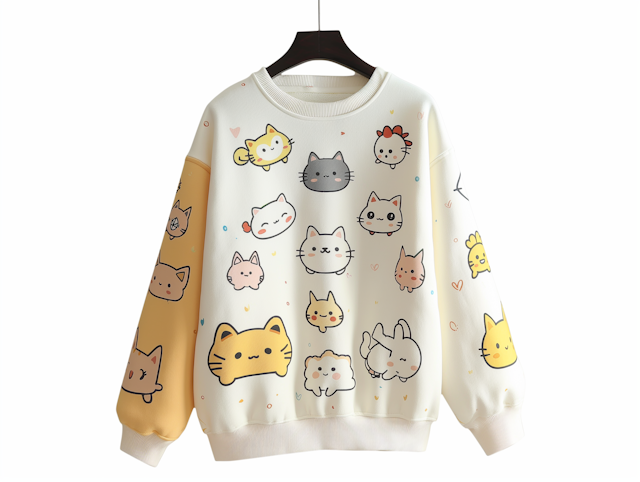 Colorful Cartoon Cats Sweatshirt