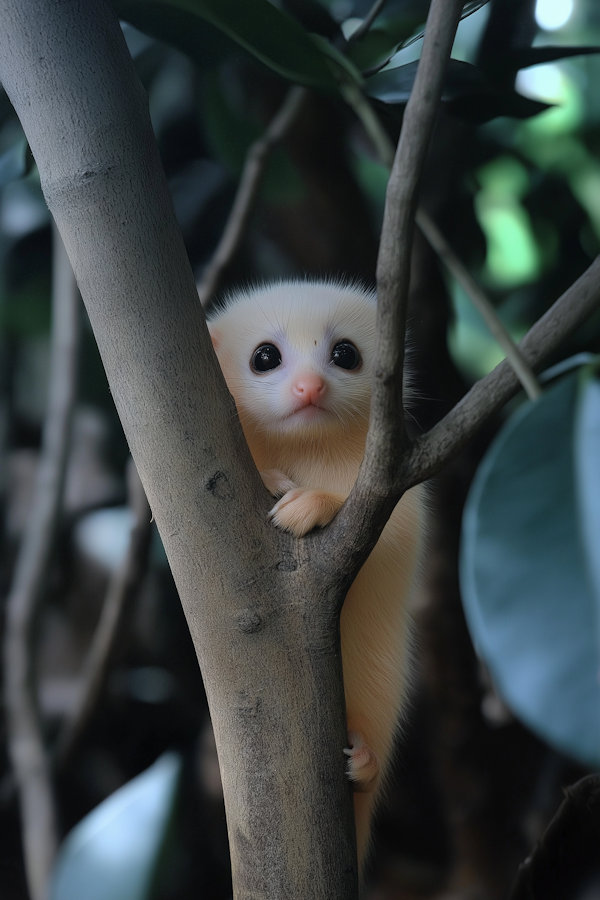 Curious Cream-Colored Animal