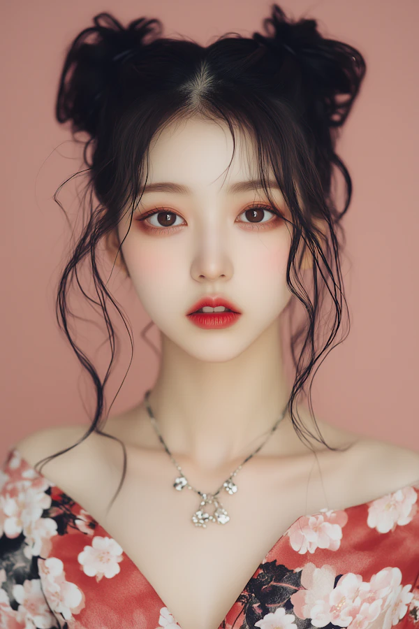Elegant Floral Portrait