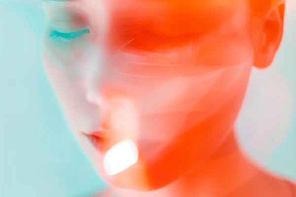 Abstract Face Close-Up
