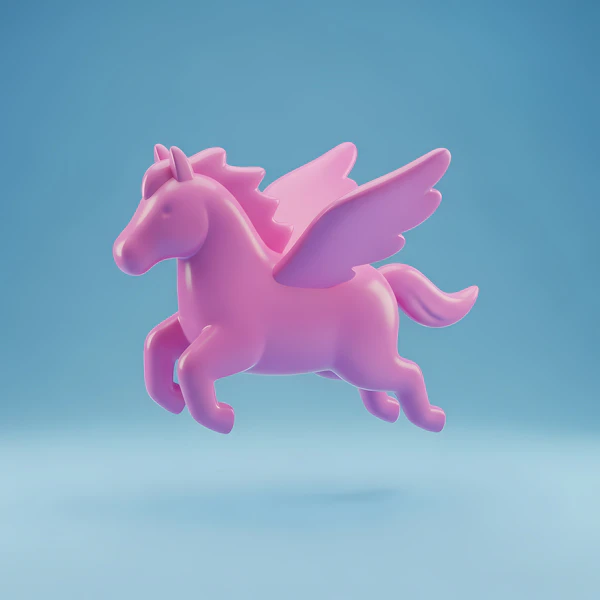 Pink Pegasus Illustration