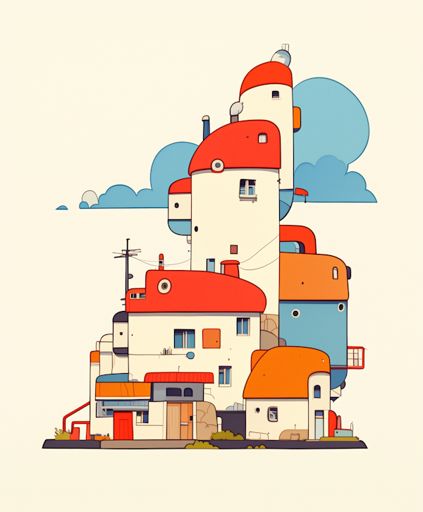 Whimsical Multi-Story Building