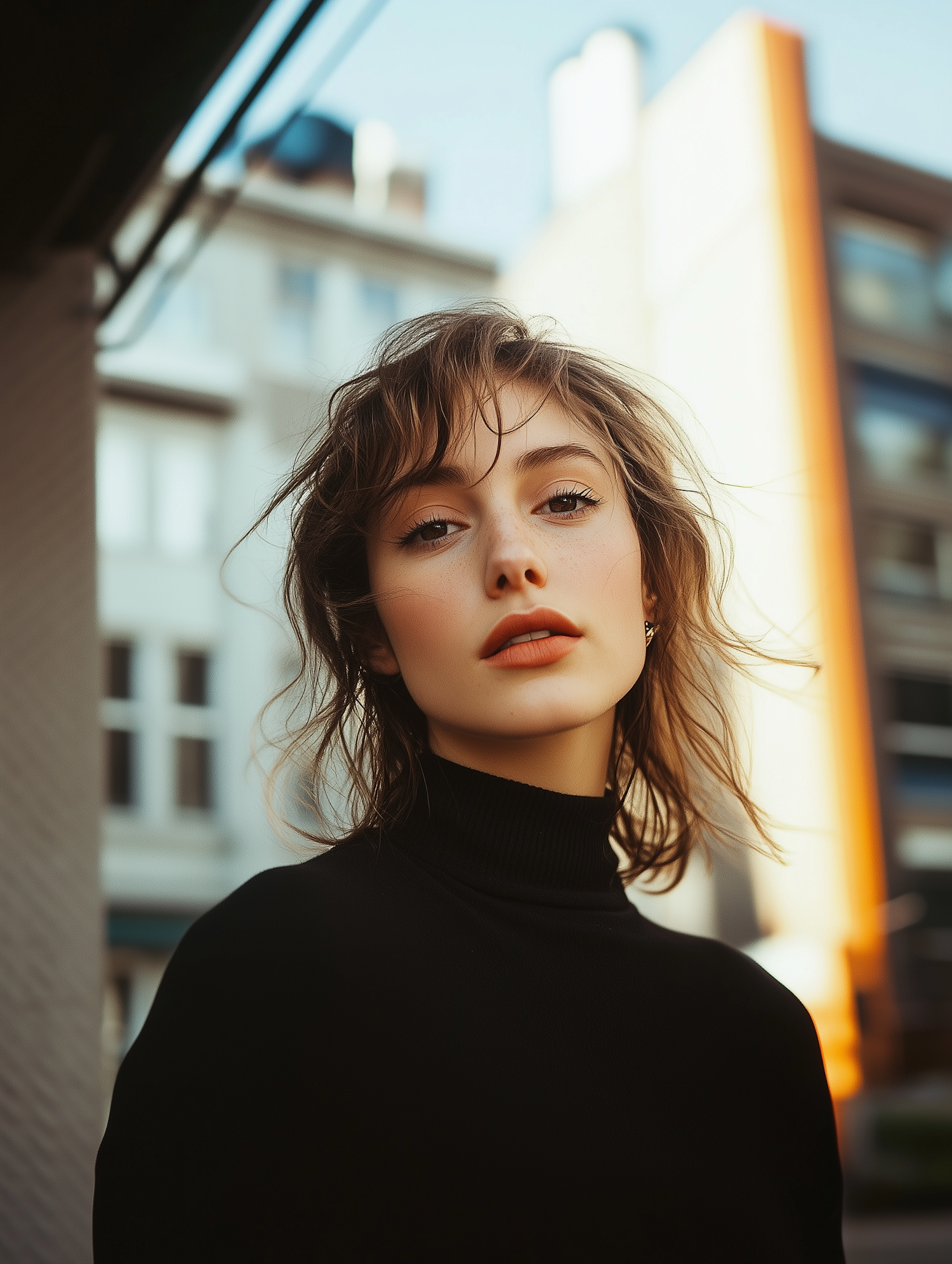 Portrait of a Young Woman in Urban Setting