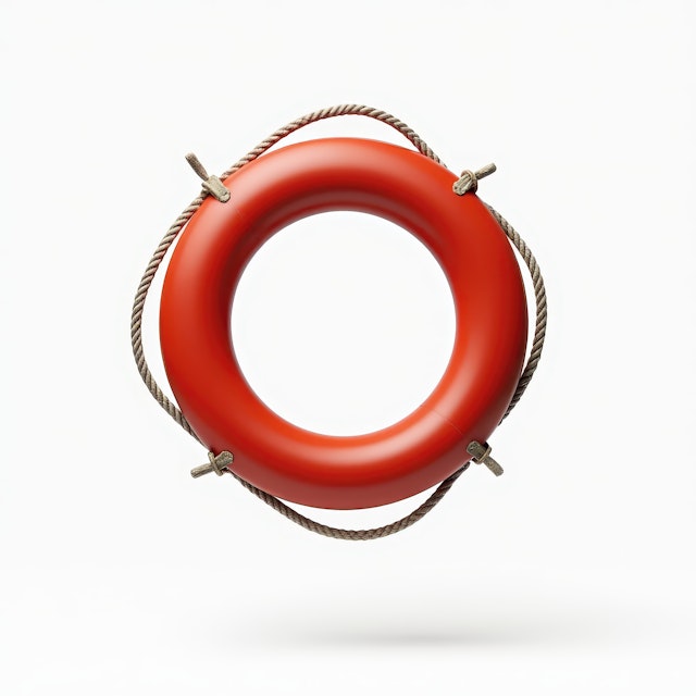 Lifebuoy Against Light Background