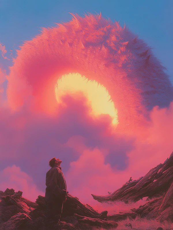 Surreal Celestial Scene