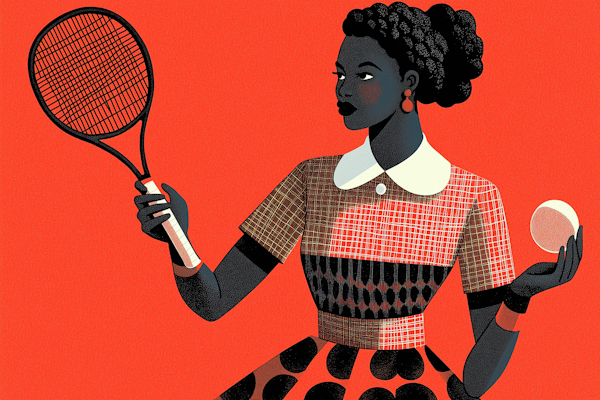 Vintage Tennis Illustration