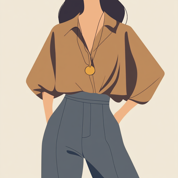 Stylized Illustration of a Woman