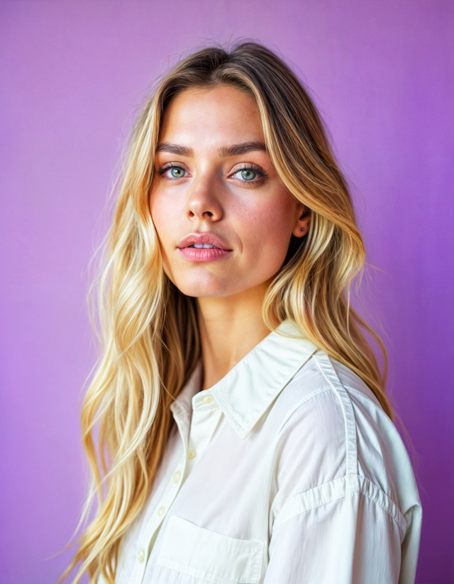 Portrait of a Woman with Blonde Hair