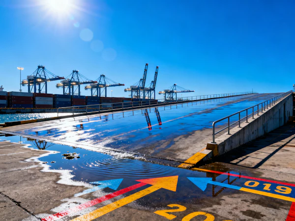 Shipping Port Scene