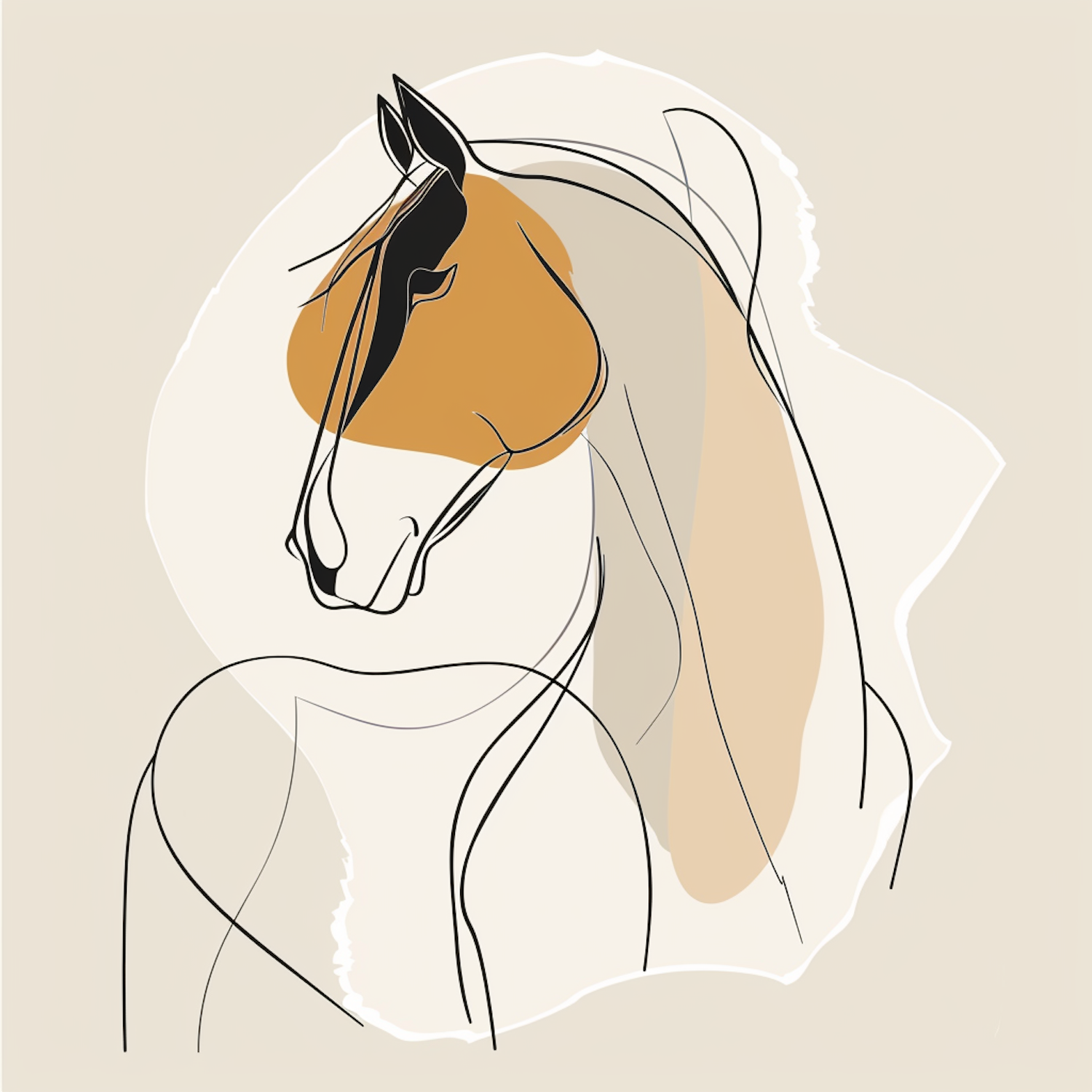 Stylized Illustration of a Horse