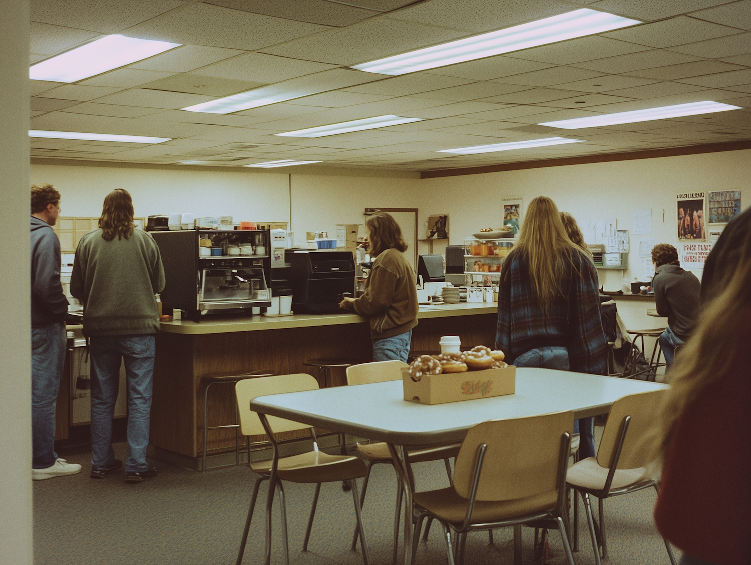 Casual Break Room Gathering