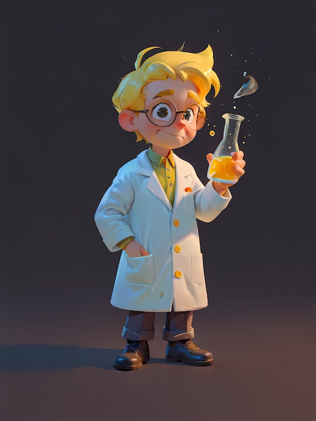 Whimsical Young Scientist