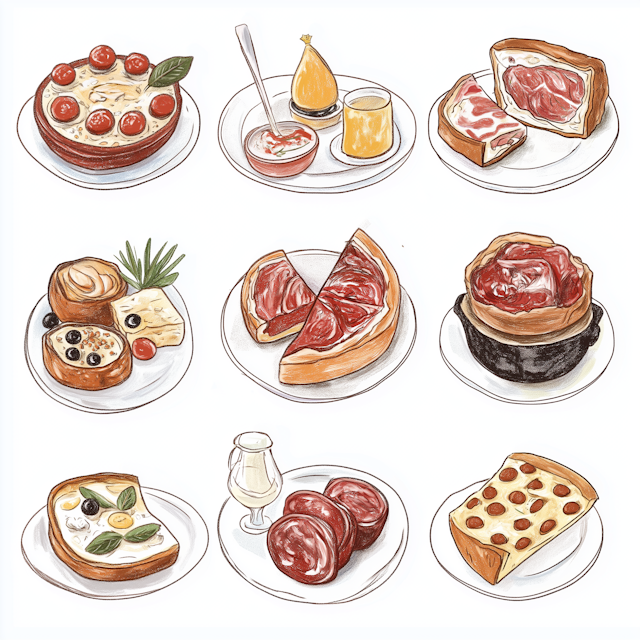 Italian Food Illustration