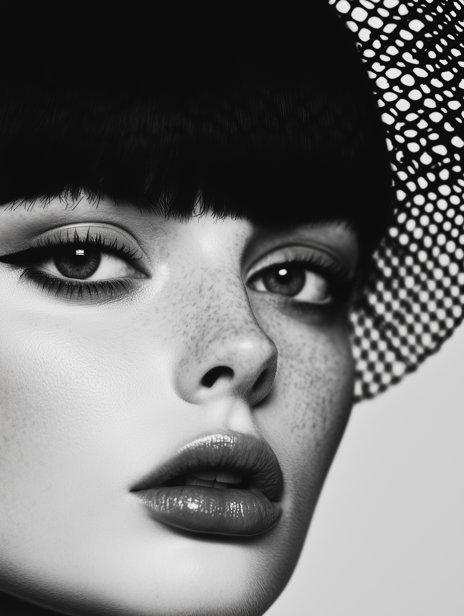 Close-up Portrait with Freckles