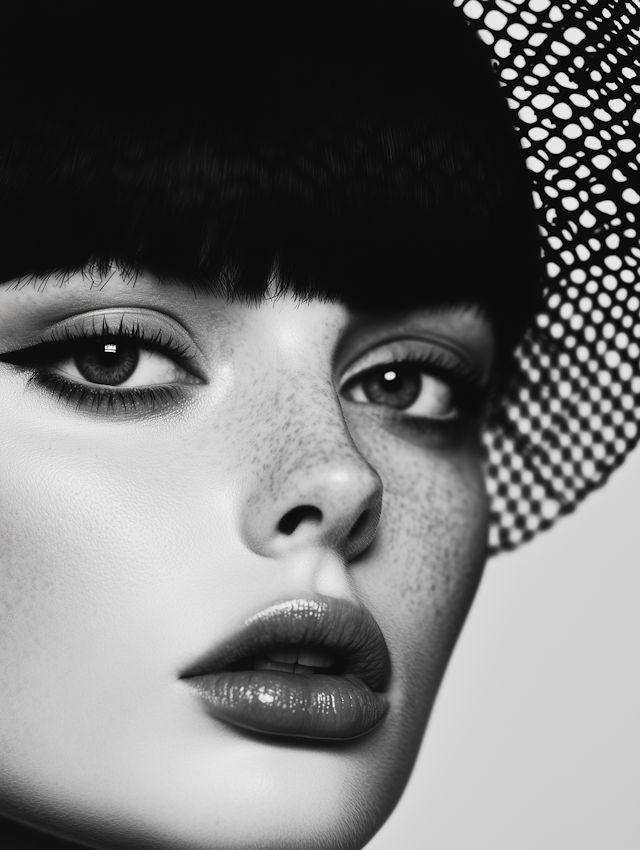 Close-up Portrait with Freckles