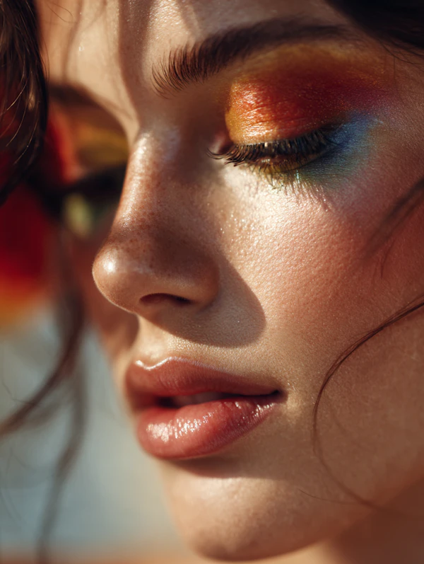 Vibrant Makeup Close-Up