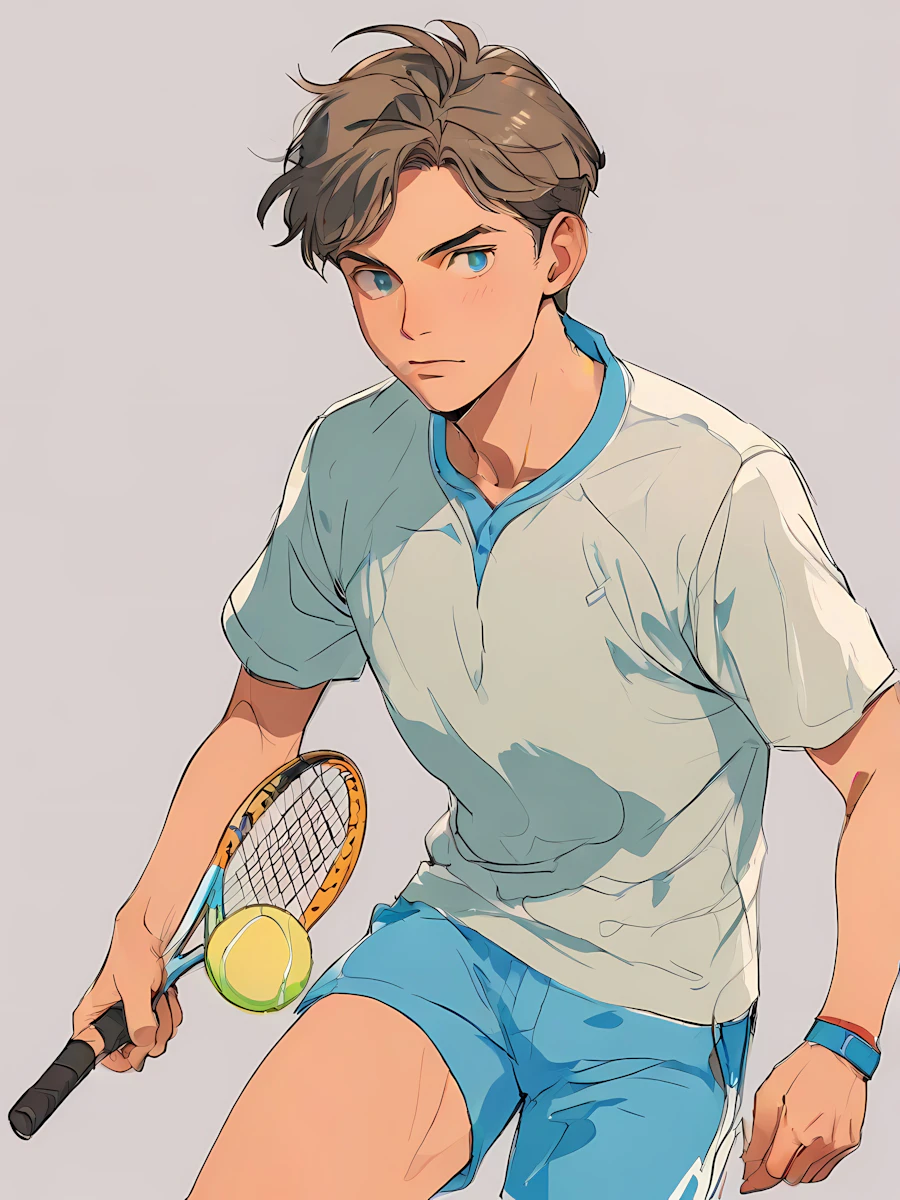 Tennis Player in Action