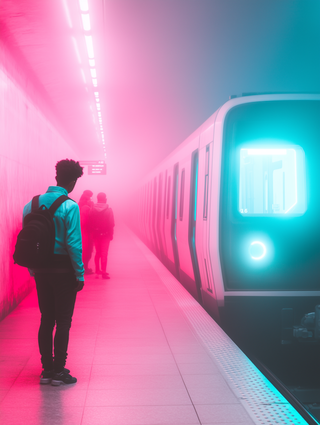 Futuristic Subway Platform