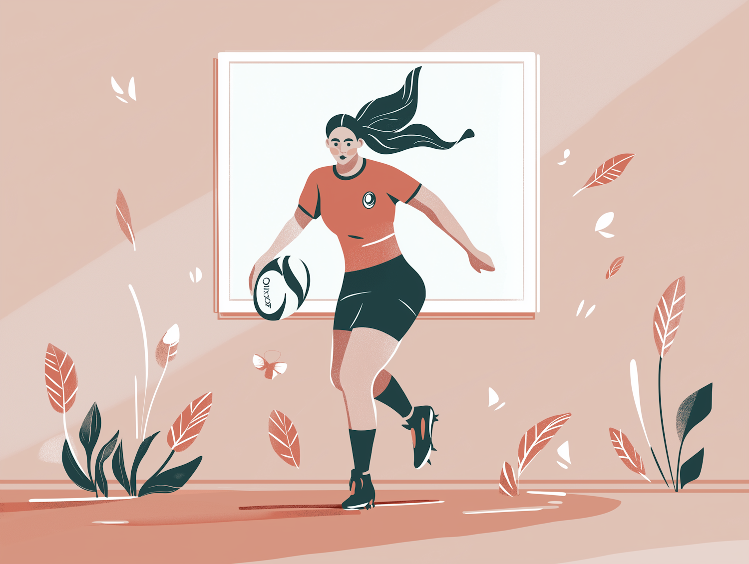 Dynamic Soccer Player Illustration