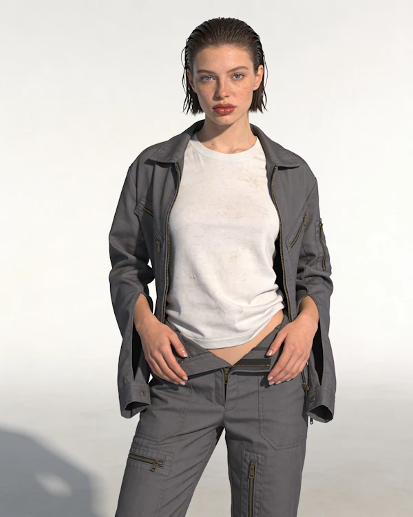 Utilitarian Fashion Pose
