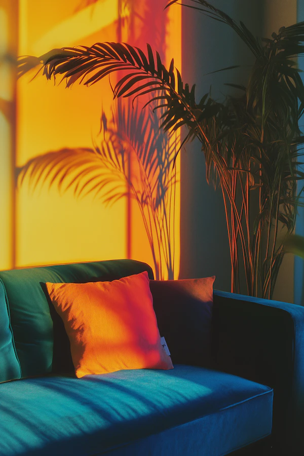 Vibrant Sofa Scene