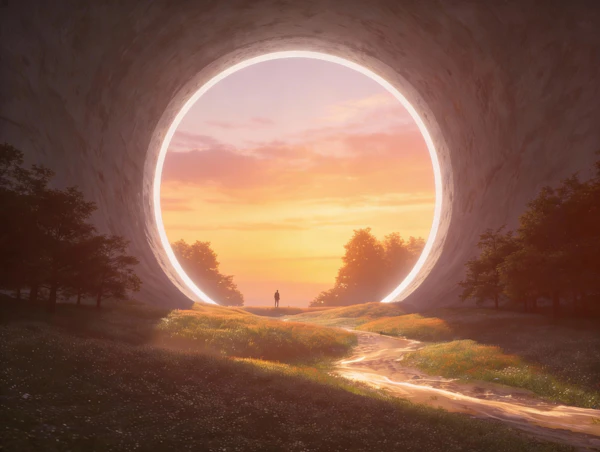 Surreal Sunset Portal