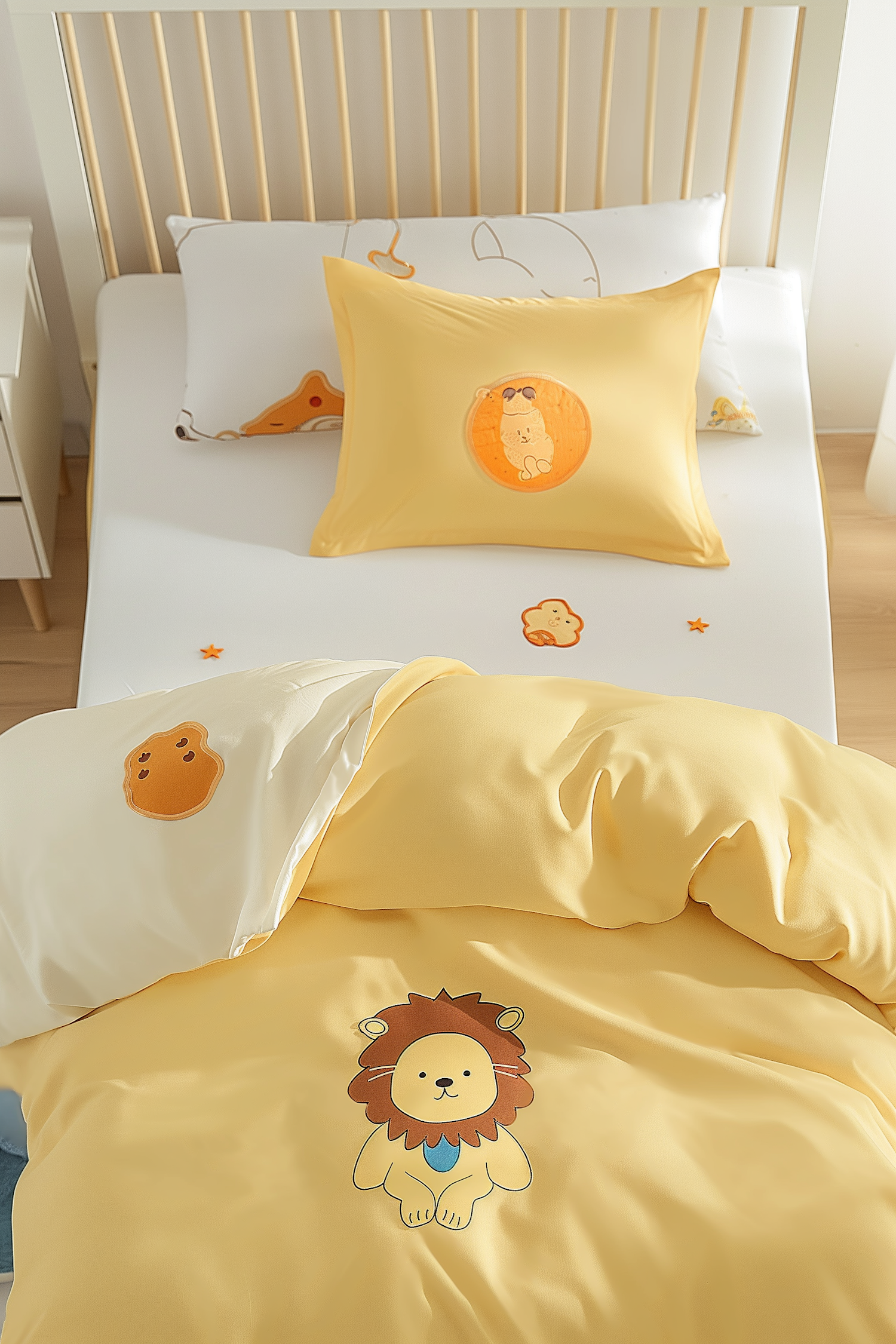 Kid-Friendly Bedroom with Animal-Themed Bedding