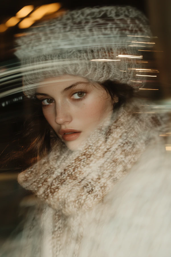 Introspective Portrait with Knitwear