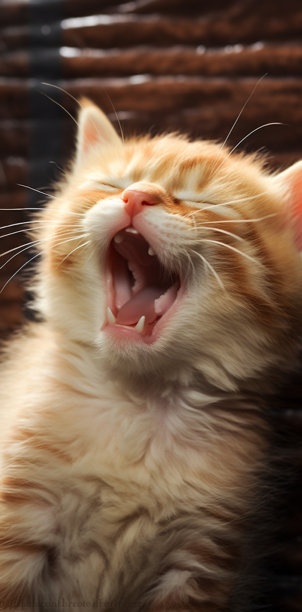 Yawning Orange Tabby Kitten