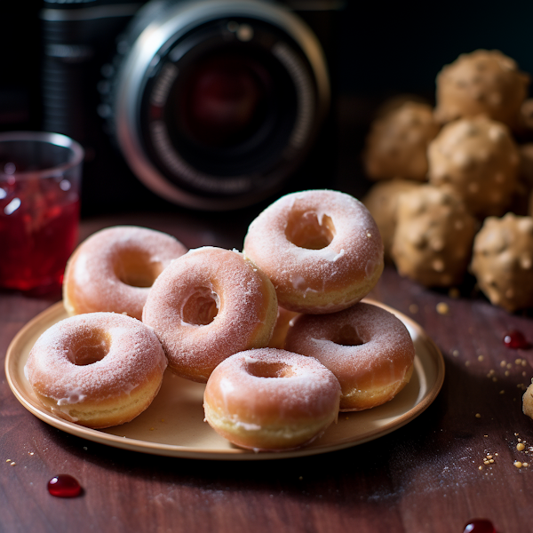 Cozy Sugar-Dusted Doughnuts Tableau