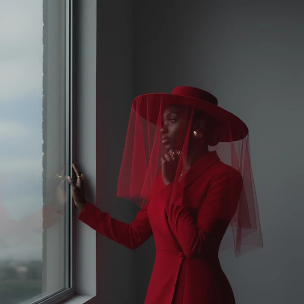 Elegant Woman in Red