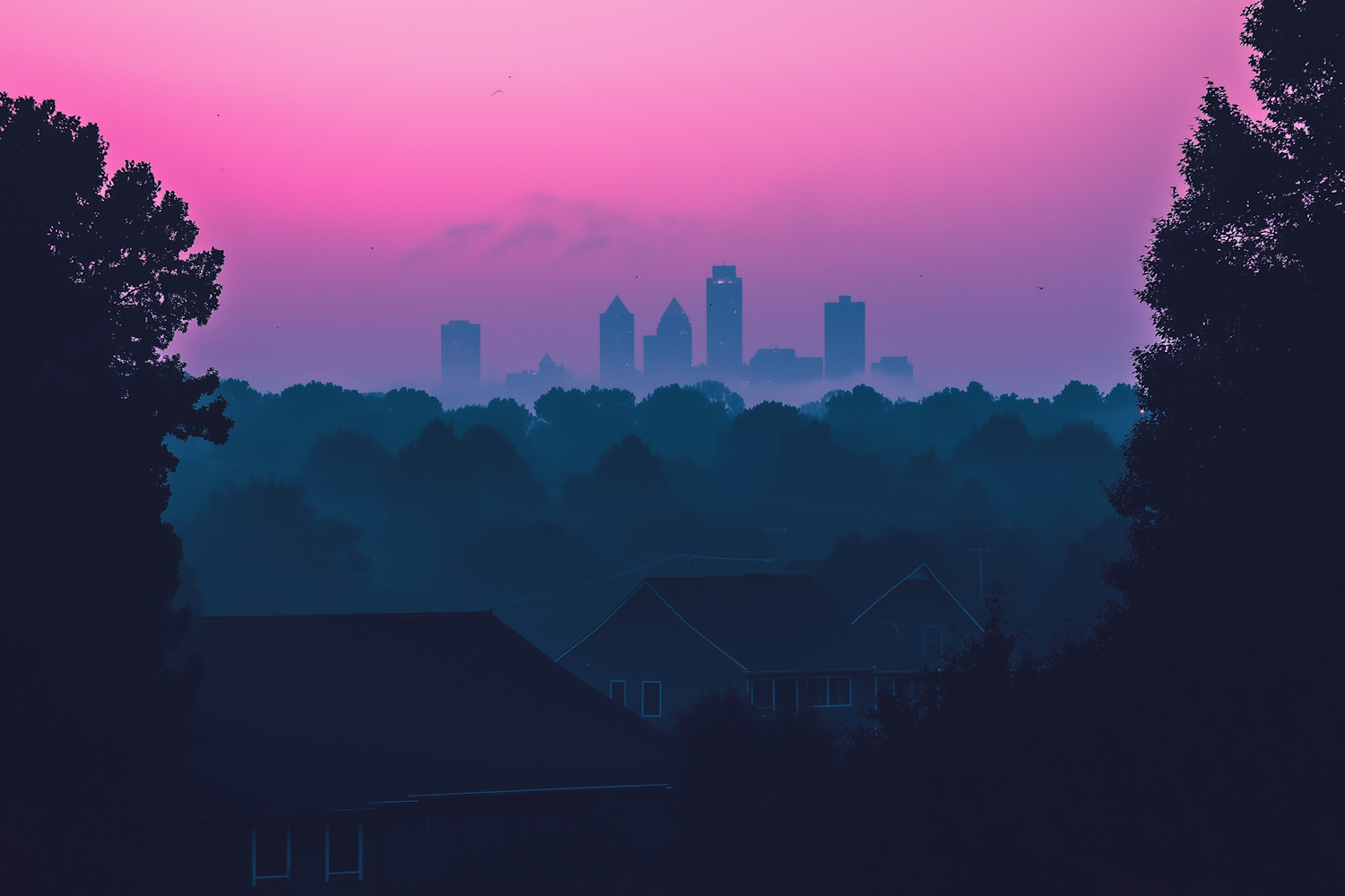 Serene Cityscape at Dusk