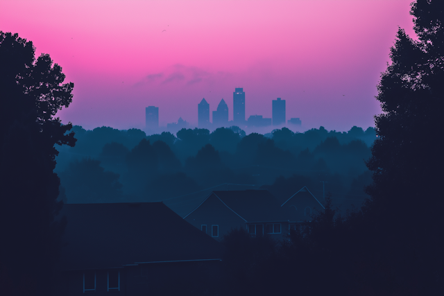 Serene Cityscape at Dusk