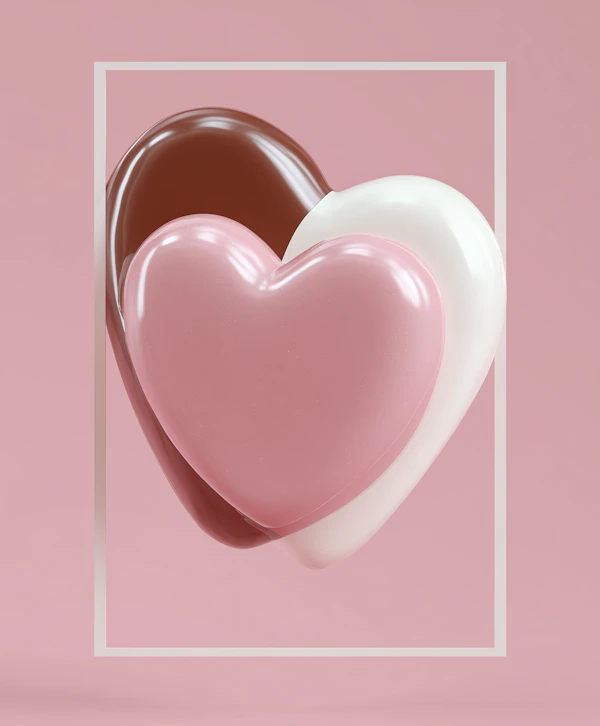 Glossy Heart Trio
