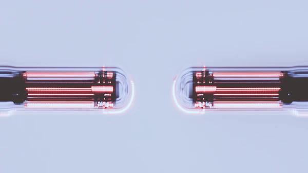 Glowing Red Light Art