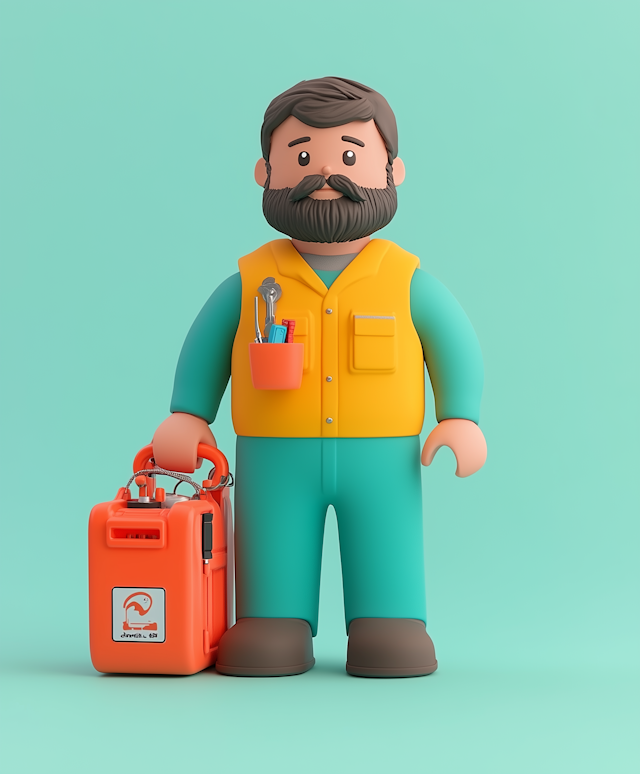 3D Model of a Professional Workman