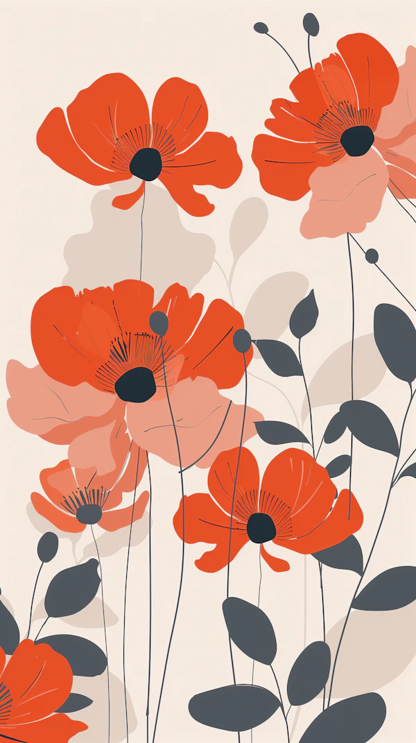 Vibrant Red Poppies
